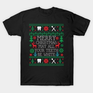 Christmas Dentist Dental Hygienist Assistant Ugly Christmas T-Shirt